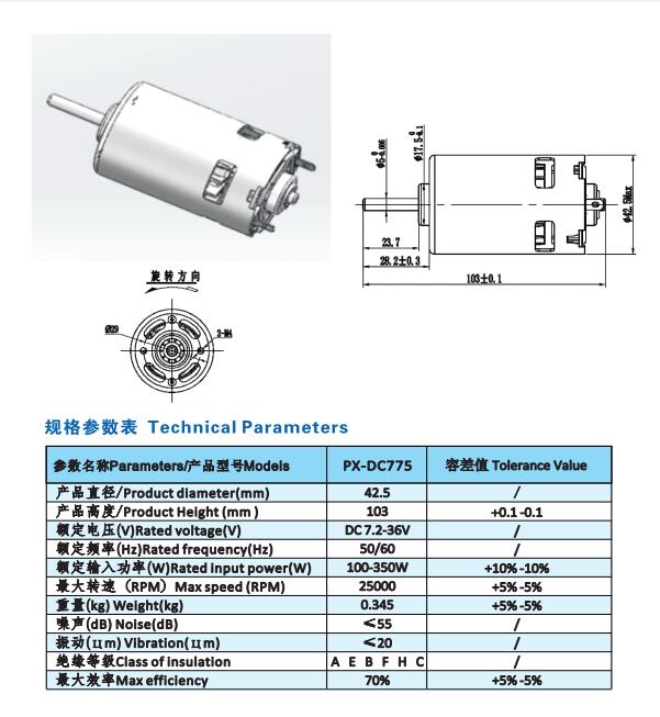 Model No : PX-DC775